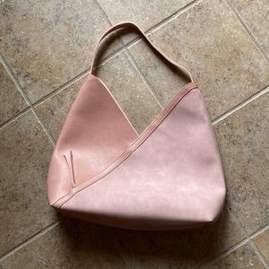 Lovely blush color faux leather tote bag